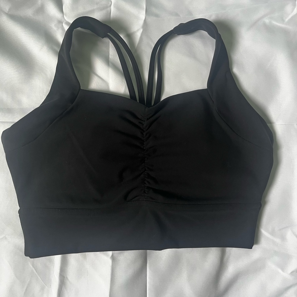 BuffBunny Black Bloom Sports Bra